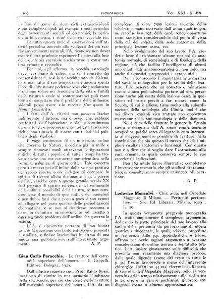 Pathologica rivista quindicinale