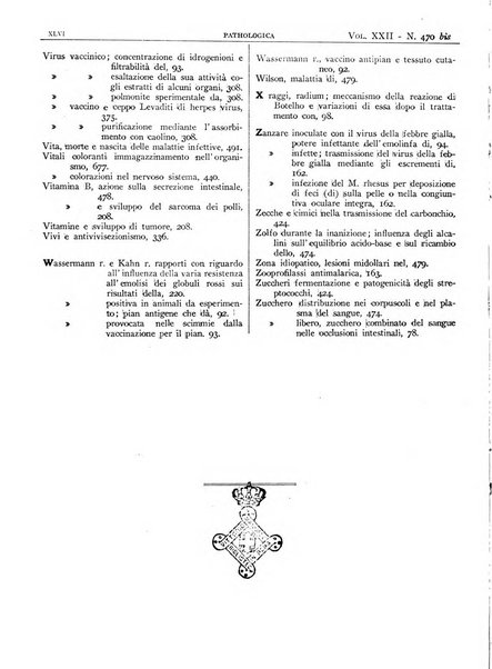 Pathologica rivista quindicinale