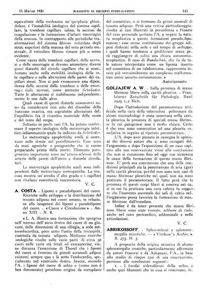 Pathologica rivista quindicinale