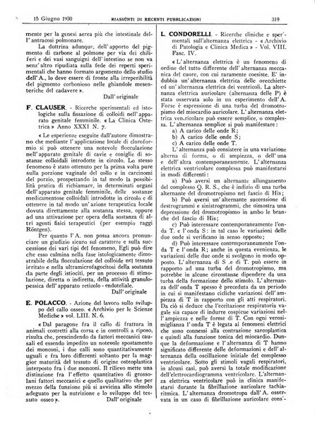 Pathologica rivista quindicinale