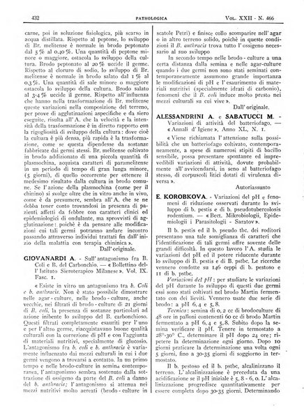 Pathologica rivista quindicinale