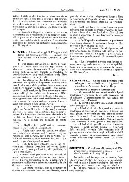 Pathologica rivista quindicinale