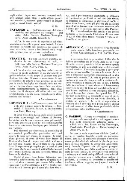 Pathologica rivista quindicinale