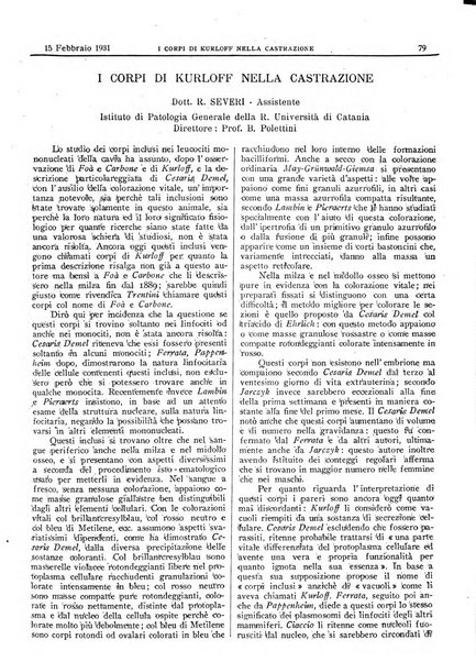 Pathologica rivista quindicinale