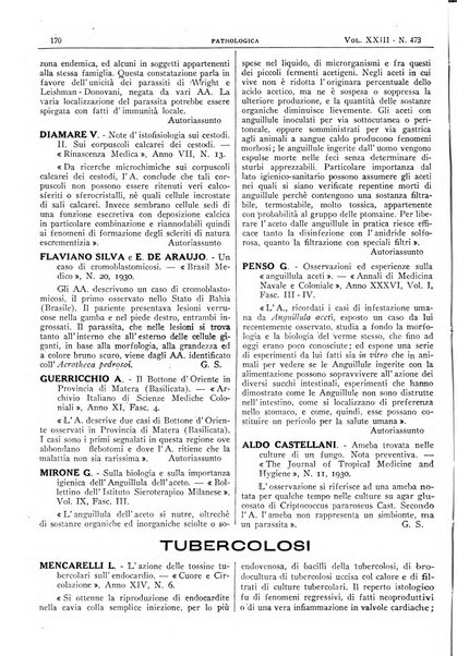 Pathologica rivista quindicinale