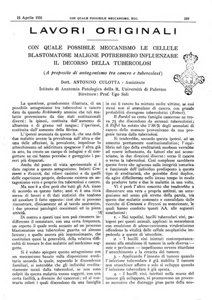 Pathologica rivista quindicinale