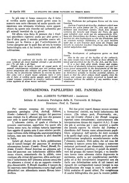 Pathologica rivista quindicinale