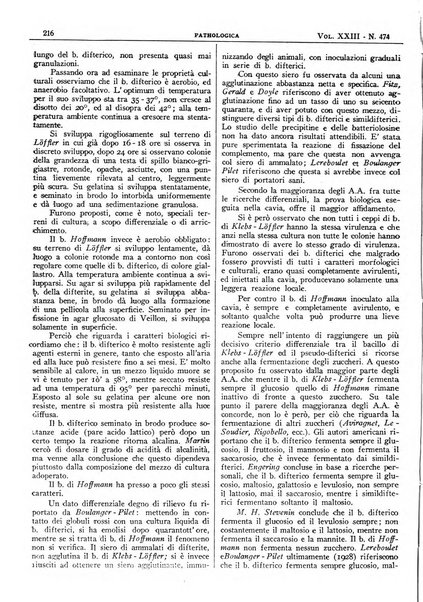 Pathologica rivista quindicinale