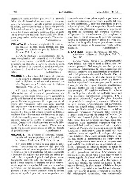 Pathologica rivista quindicinale