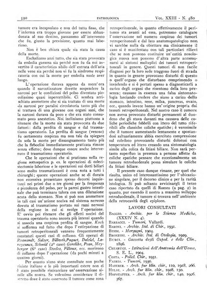 Pathologica rivista quindicinale