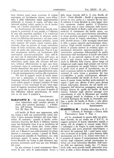 Pathologica rivista quindicinale