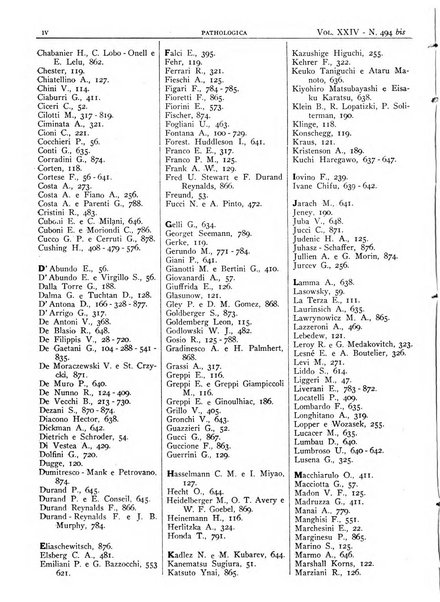 Pathologica rivista quindicinale