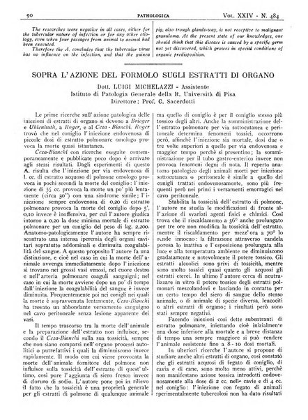 Pathologica rivista quindicinale