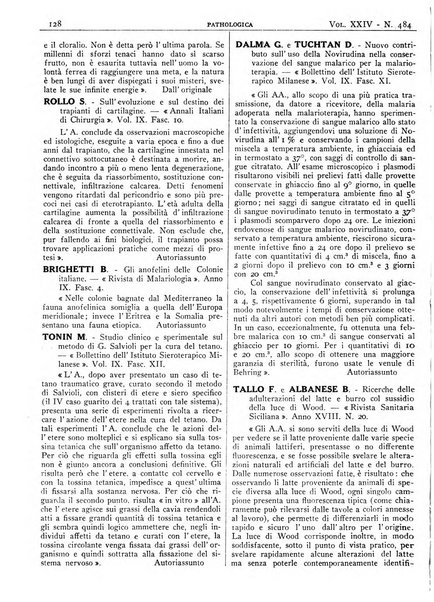 Pathologica rivista quindicinale