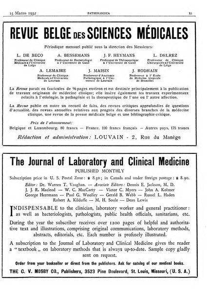 Pathologica rivista quindicinale