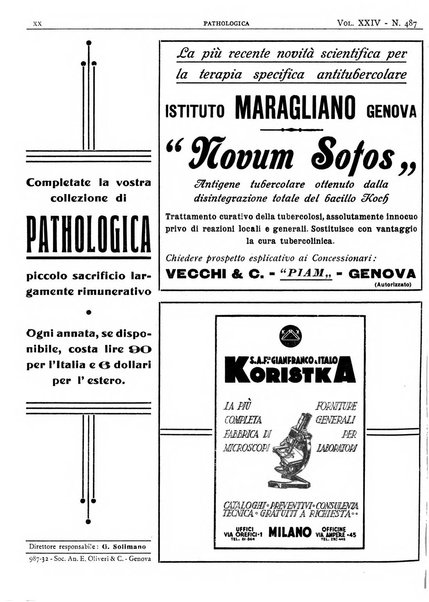 Pathologica rivista quindicinale