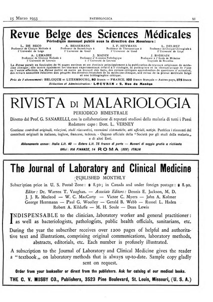 Pathologica rivista quindicinale