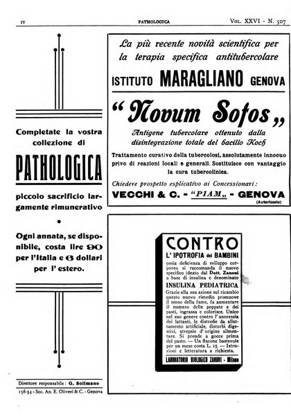 Pathologica rivista quindicinale