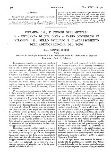 Pathologica rivista quindicinale