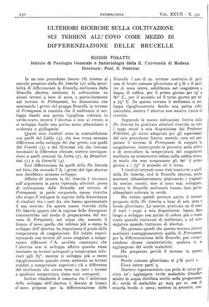 Pathologica rivista quindicinale