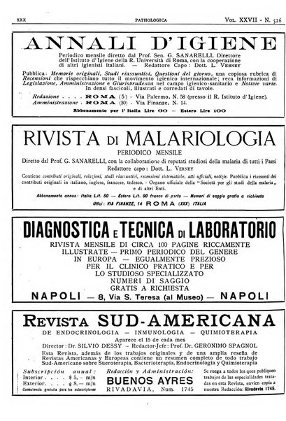 Pathologica rivista quindicinale