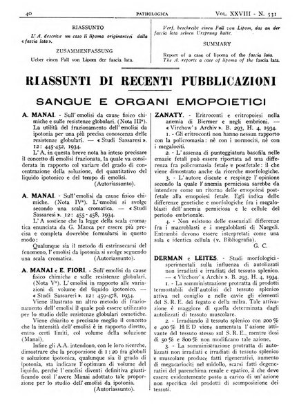 Pathologica rivista quindicinale