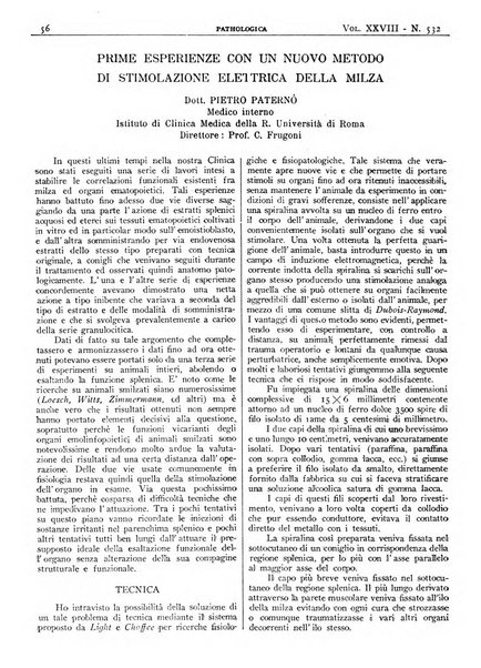 Pathologica rivista quindicinale