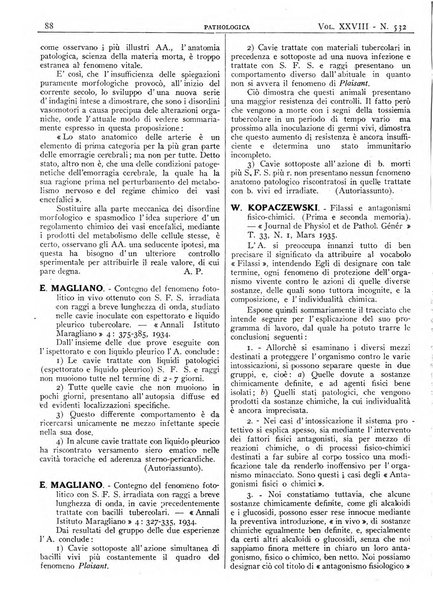 Pathologica rivista quindicinale