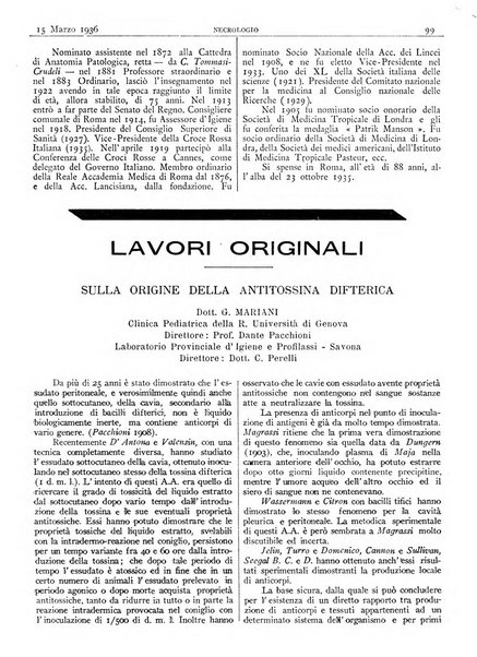 Pathologica rivista quindicinale