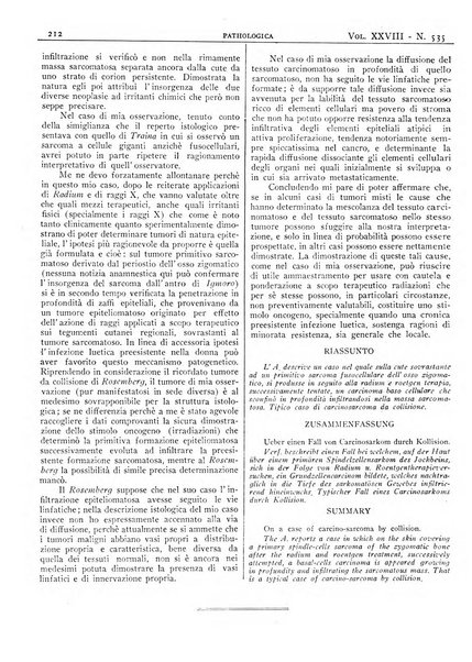 Pathologica rivista quindicinale