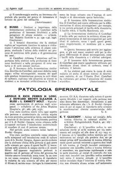 Pathologica rivista quindicinale