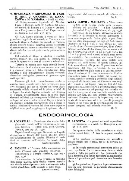 Pathologica rivista quindicinale