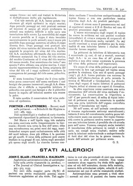 Pathologica rivista quindicinale