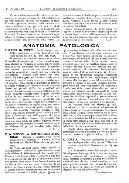 Pathologica rivista quindicinale