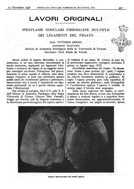 Pathologica rivista quindicinale