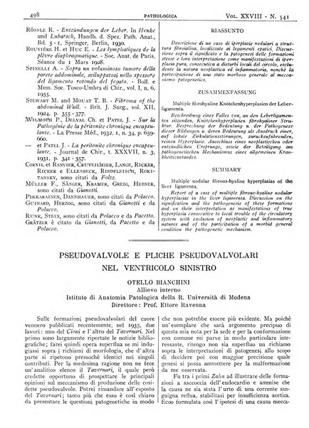 Pathologica rivista quindicinale