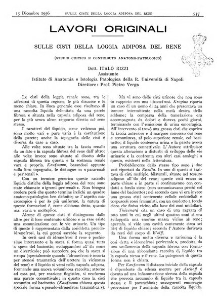 Pathologica rivista quindicinale