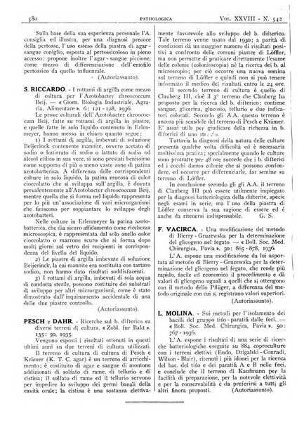 Pathologica rivista quindicinale