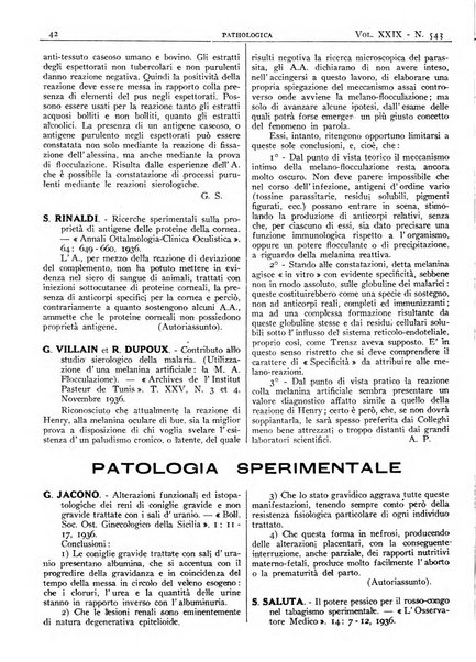 Pathologica rivista quindicinale