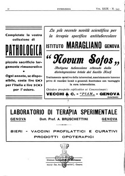 Pathologica rivista quindicinale