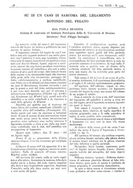 Pathologica rivista quindicinale