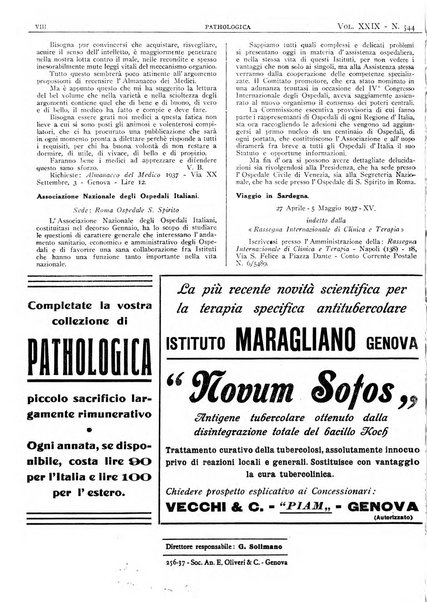 Pathologica rivista quindicinale