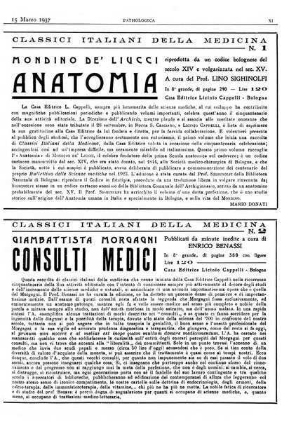 Pathologica rivista quindicinale