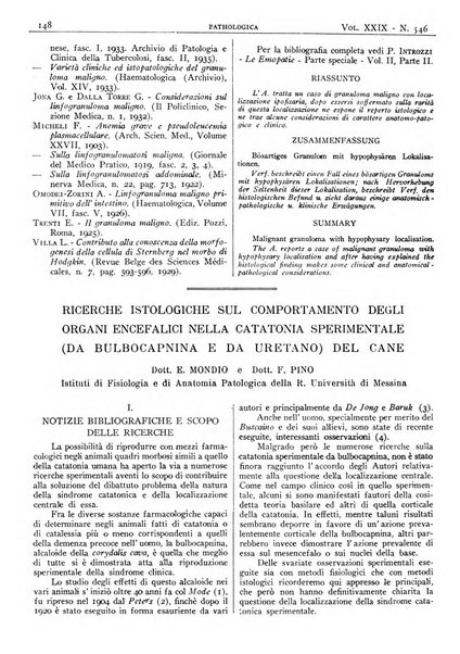 Pathologica rivista quindicinale