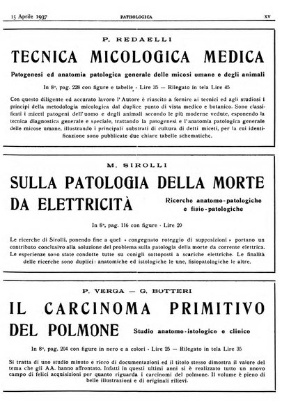 Pathologica rivista quindicinale