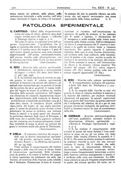 Pathologica rivista quindicinale