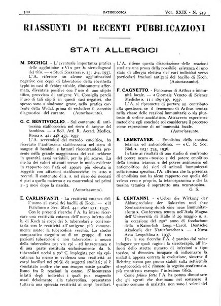 Pathologica rivista quindicinale