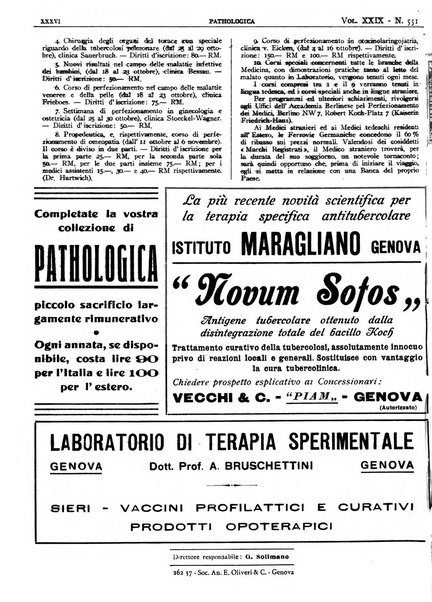 Pathologica rivista quindicinale