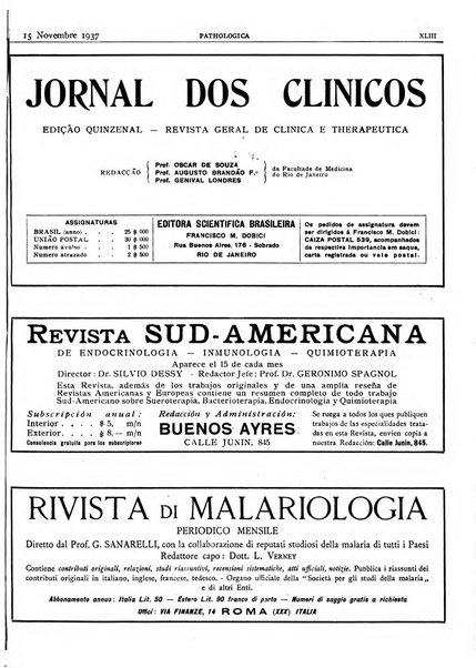 Pathologica rivista quindicinale