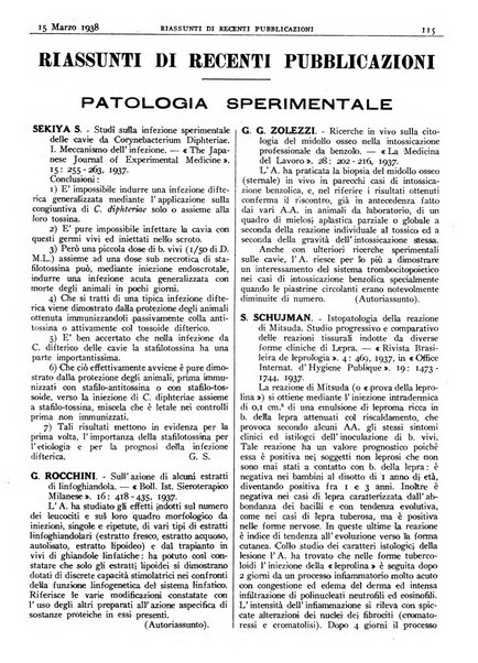 Pathologica rivista quindicinale